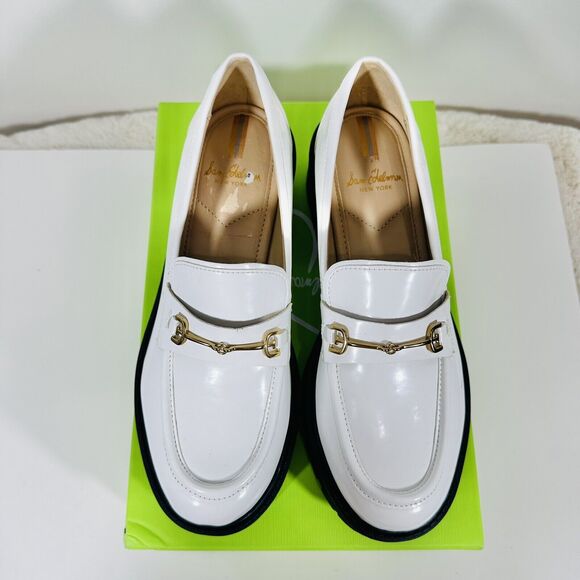 Sam Edelman Tully White Box Slip On Chunky Lug Sole Leather Loafers Sz 7 NWB - Picture 13 of 14